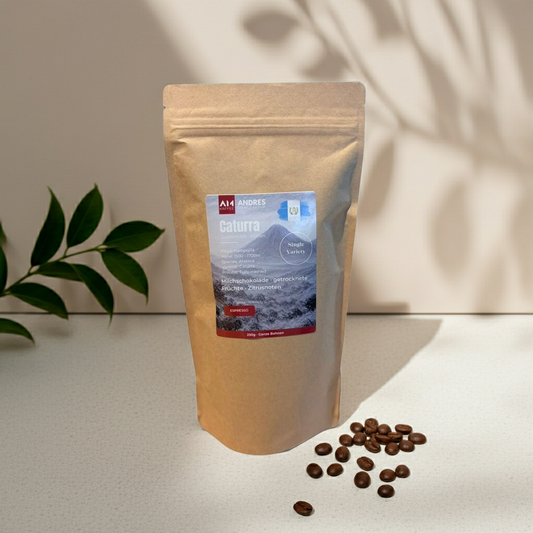 Caturra Single Variety Arabica Espresso – handgeröstet Andres Kaffeemanufaktur Dornbirn Vorarlberg